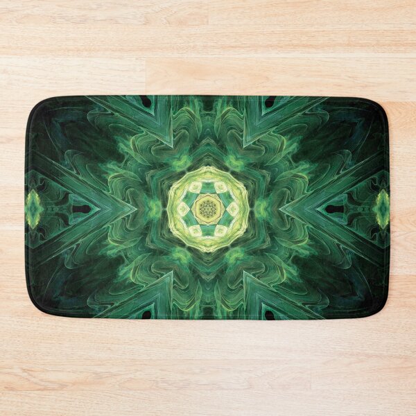 Item preview, Green fractal flower and triangles designed and sold by effervescence.