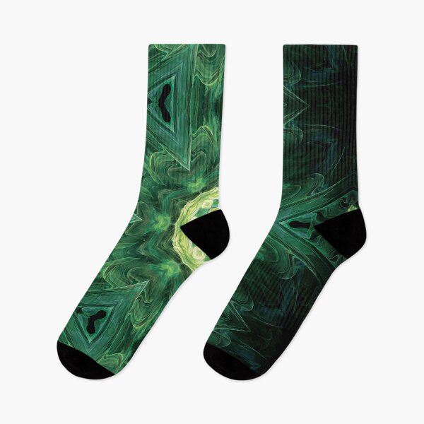 Item preview, Green fractal flower and triangles designed and sold by effervescence.