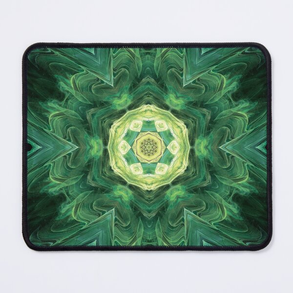 Item preview, Green fractal flower and triangles designed and sold by effervescence.