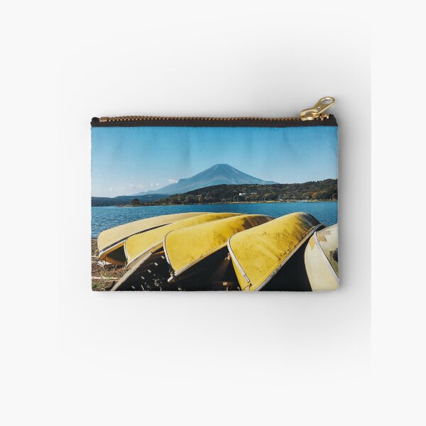 Item preview, Mount Fuji - Yellow Canoes on Lake Yamanaka Shore (Japan) designed and sold by visualspectrum.