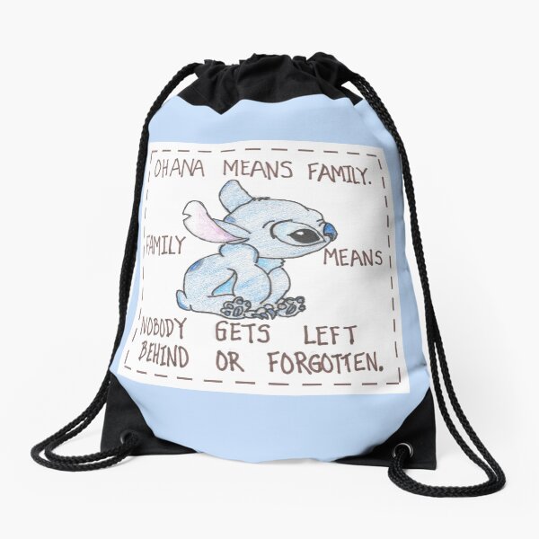 Lilo and Stitch Square Drawstring Bag