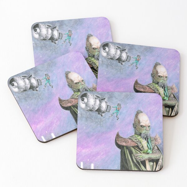 Item preview, Draconian and the Doctor in space - fan art designed and sold by Gaia Rydahl Due Rosendahl.