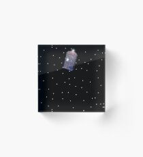 Police Box in Outerspace. Acrylic Block