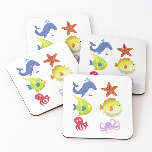 Item preview, colourful sea creatures designed and sold by Hinny8.