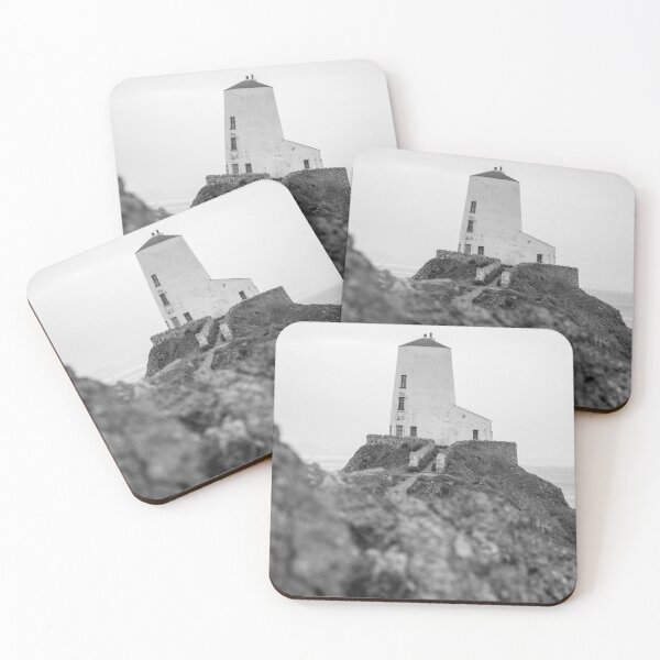 Item preview, Twr Mawr lighthouse black and white designed and sold by cdkphotos.