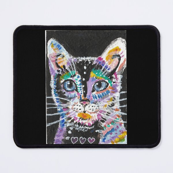 Item preview, Abstract colorful cat face art designed and sold by shopPraPra.