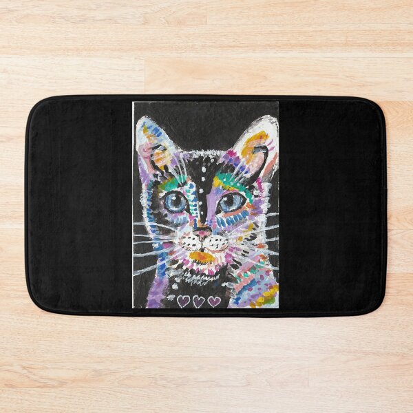 Item preview, Abstract colorful cat face art designed and sold by shopPraPra.