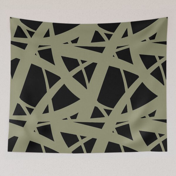 Item preview, Black and Green Abstract Mosaic Pattern 3 Pairs DE 2022 Trending Color Desert Sage DET505 designed and sold by ColorOfTheYears.