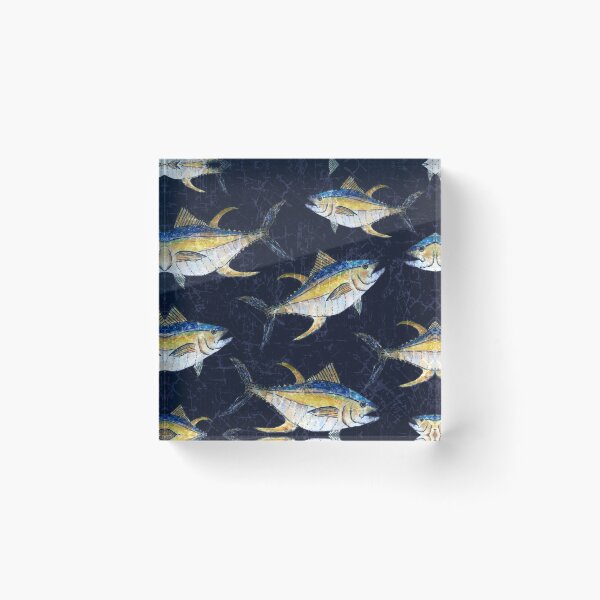 Artikelvorschau, Gelbflossen-Thunfischmuster - Tiefblaues Meer entworfen und verkauft von Michelebuttons.