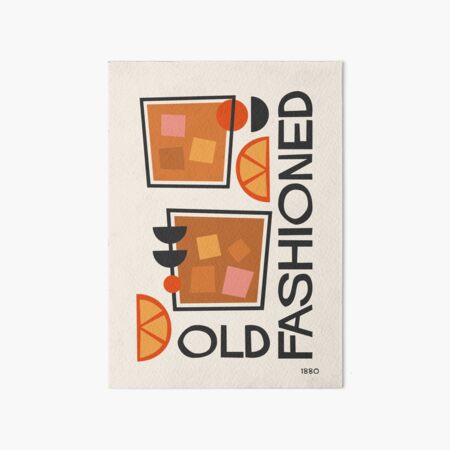 Item preview, Old Fashioned Cocktail Mid Century Modern Poster designed and sold by enricadenicola.