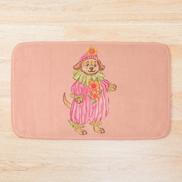Item preview, cozy vinatge clown puppy flower themed  designed and sold by captainringtail.