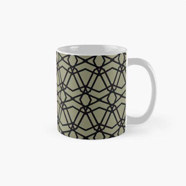 Item preview, Black and Green Line Geometric Pattern Pairs DE 2022 Trending Color Desert Sage DET505 designed and sold by ColorOfTheYears.