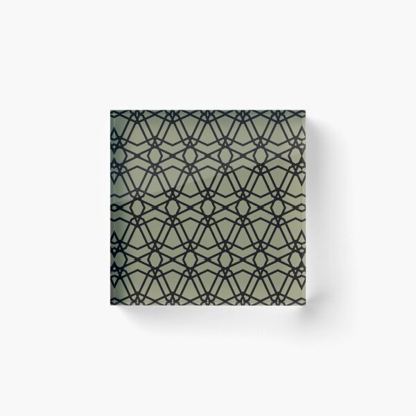 Item preview, Black and Green Line Geometric Pattern Pairs DE 2022 Trending Color Desert Sage DET505 designed and sold by ColorOfTheYears.