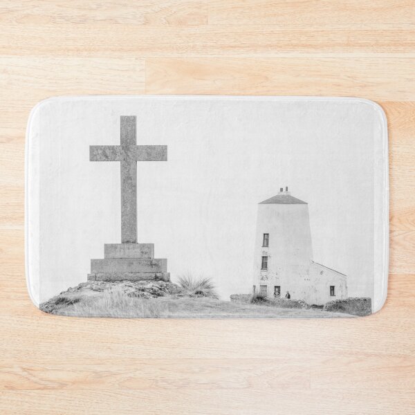 Item preview, Black and white Twr Mawr lighthouse designed and sold by cdkphotos.