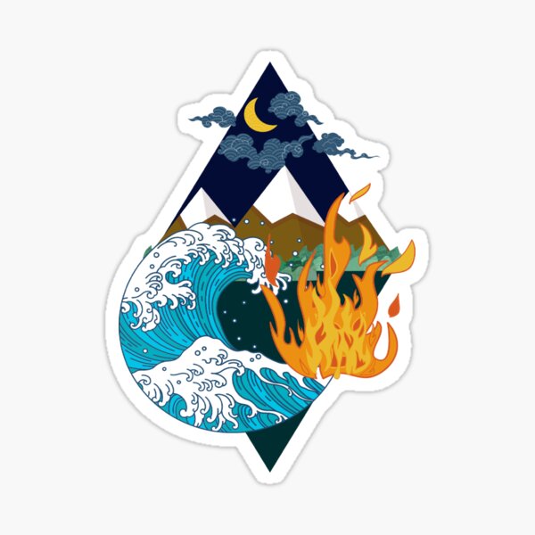 Item preview, Four Nature Element - Fire, Air, Earth, Water designed and sold by Avani01.