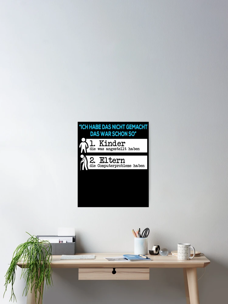 Thumbnail 2 of 3, Poster, Computer problems saying designed and sold by PlatonisDesign.