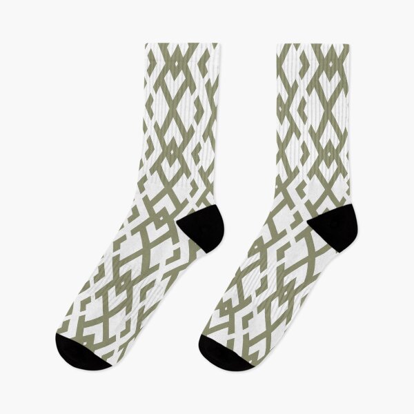 Item preview, Green and White Diamond Zig Zag Pattern Pairs DE 2022 Trending Color Desert Sage DET505 designed and sold by ColorOfTheYears.