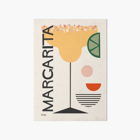 Item preview, Margarita Cocktail Mid Century Modern Minimalist Poster designed and sold by enricadenicola.