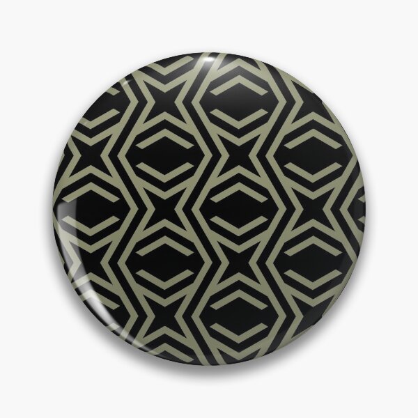 Item preview, Black and Green Zig Zag Stripe Star Pattern Pairs DE 2022 Trending Color Desert Sage DET505 designed and sold by ColorOfTheYears.