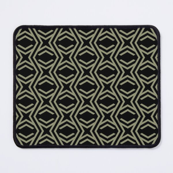 Item preview, Black and Green Zig Zag Stripe Star Pattern Pairs DE 2022 Trending Color Desert Sage DET505 designed and sold by ColorOfTheYears.