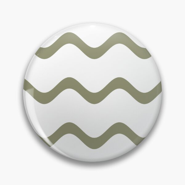 Item preview, Green and White Rippled Horizontal Stripe Pattern Pairs DE 2022 Trending Color Desert Sage DET505 designed and sold by ColorOfTheYears.