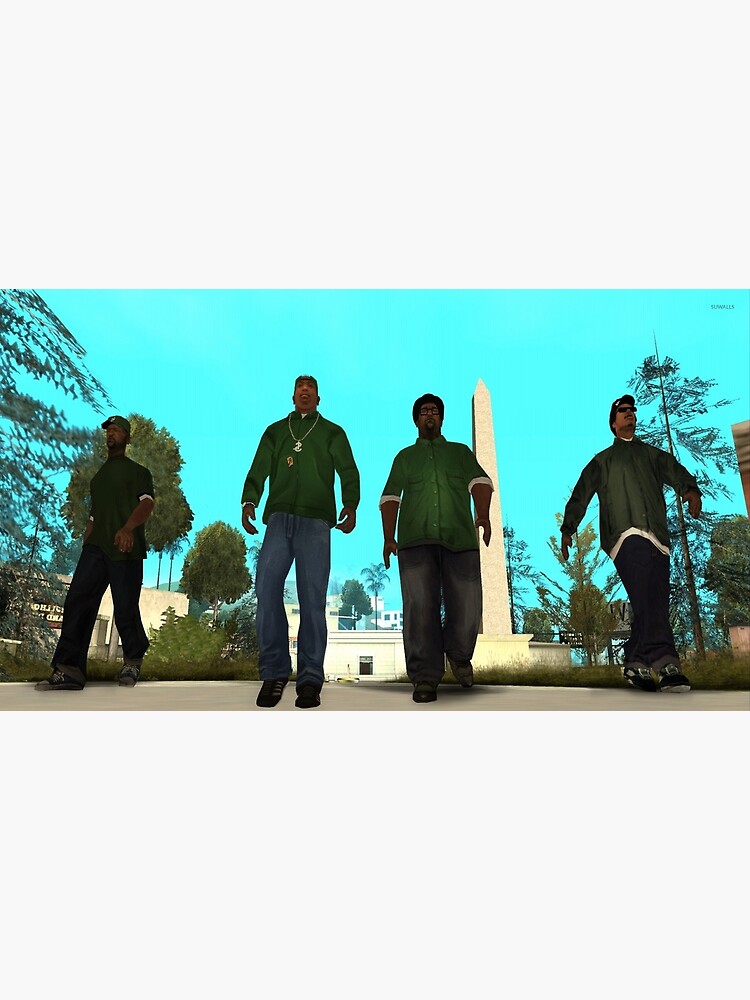 "San Andreas Grove Street Gang " Poster for Sale by AlfiRed Redbubble