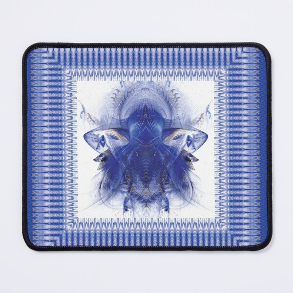 Item preview, Fractal beetle with border in blues designed and sold by effervescence.