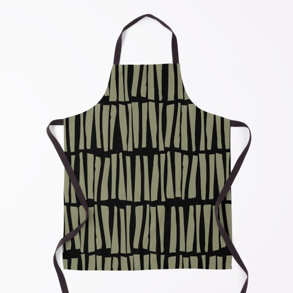 Item preview, Black and Green Vertical Dash Stripe Line Pattern Pairs DE 2022 Trending Color Desert Sage DET505 designed and sold by ColorOfTheYears.