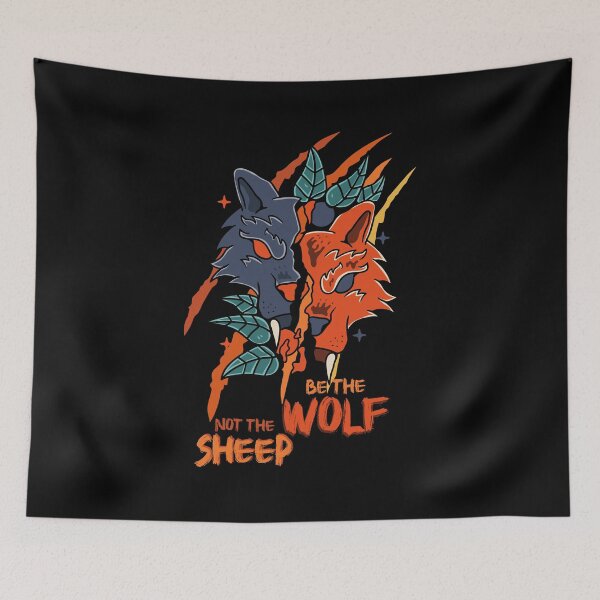 Item preview, Be The Wolf Not The Sheep, Motivational quote  designed and sold by SweetbeStore.