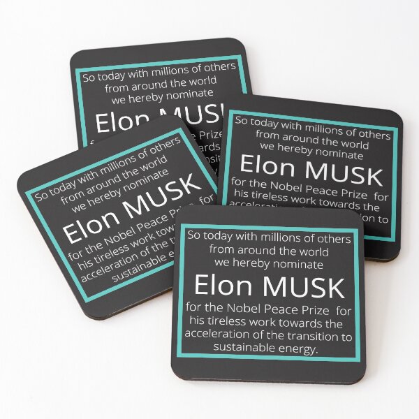 Item preview, Nobel prize nomination for Elon Musk. designed and sold by wildwesdesigns.