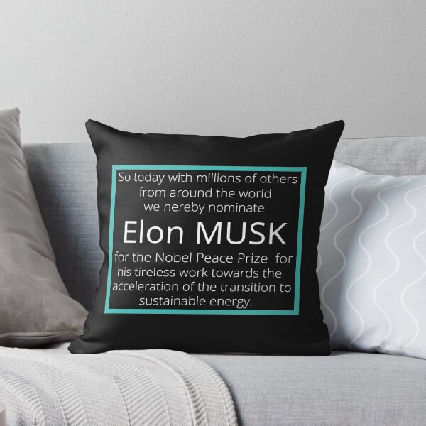 Item preview, Nobel prize nomination for Elon Musk. designed and sold by wildwesdesigns.