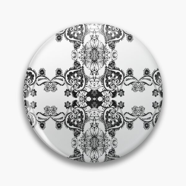 Item preview, Abstract Black And White Ornamental Pattern designed and sold by DeevaValli.