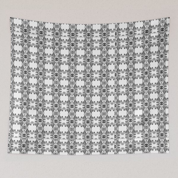 Item preview, Abstract Black And White Ornamental Pattern designed and sold by DeevaValli.