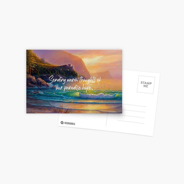 Item preview, Sending Warm Thoughts of Our Paradise Hope designed and sold by Paper Bee Gift Shop.