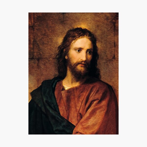 Jesus Christ, Portrait by Heinrich Hofmann Photographic Print