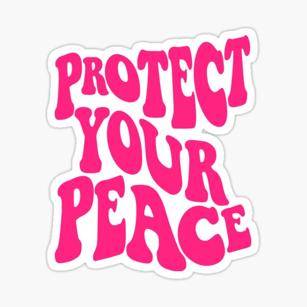 Item preview, Protect Your Peace 70's Style Print Positive Vibes designed and sold by BeautifullyChic.