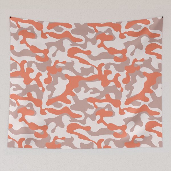 Item preview, Pastel peach camouflage seamless pattern. designed and sold by NineJuly.