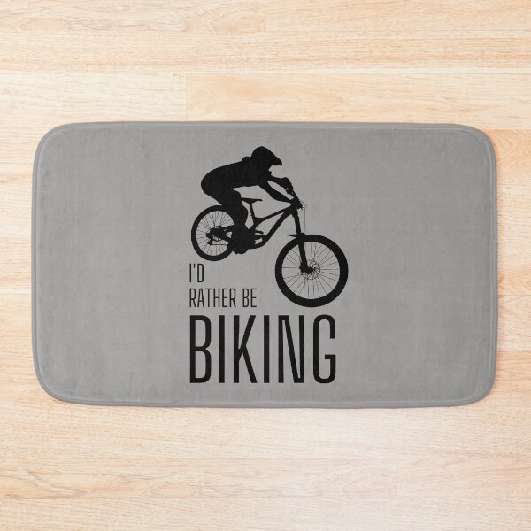Item preview, I'd rather be biking. MTB. Mountain biker. Downhill. Black designed and sold by JellyBeenzz.