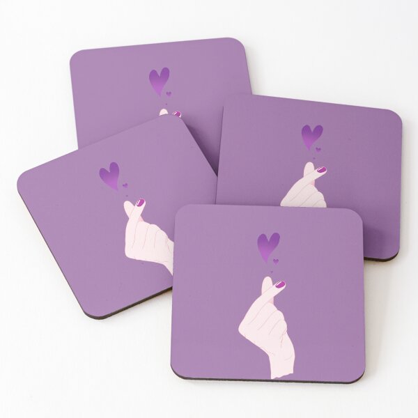 Item preview, Purple BTS Finger hearts korean hand sign love BORAHAE I PURPLE YOU designed and sold by Lemonshaaark.