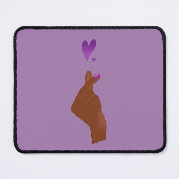 Item preview, BLack hand Purple BTS Finger hearts korean hand sign love BORAHAE I PURPLE YOU designed and sold by Lemonshaaark.