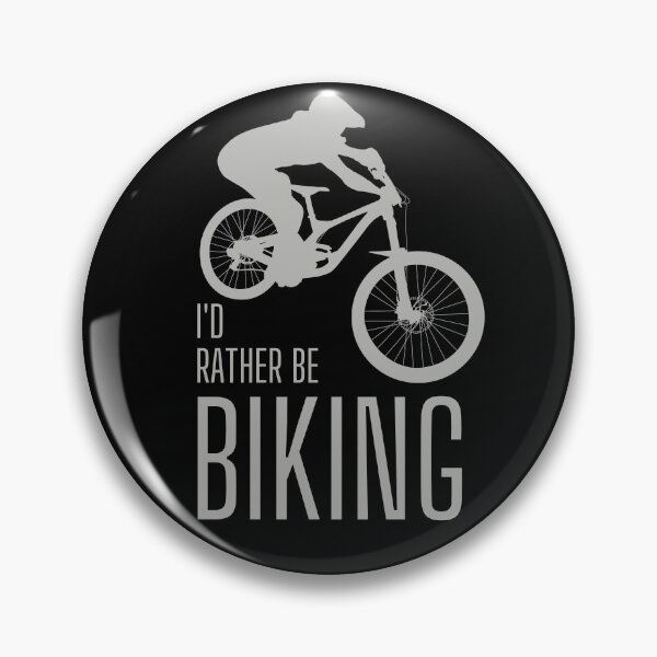 Item preview, I'd rather be biking. MTB. Mountain biker. Downhill. Silver designed and sold by JellyBeenzz.