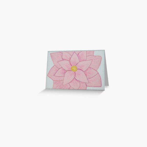 Camellia Quilted Postcard Image Greeting Card