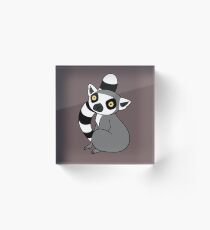 Ring Tailed Lemur Sitting Acrylic Block