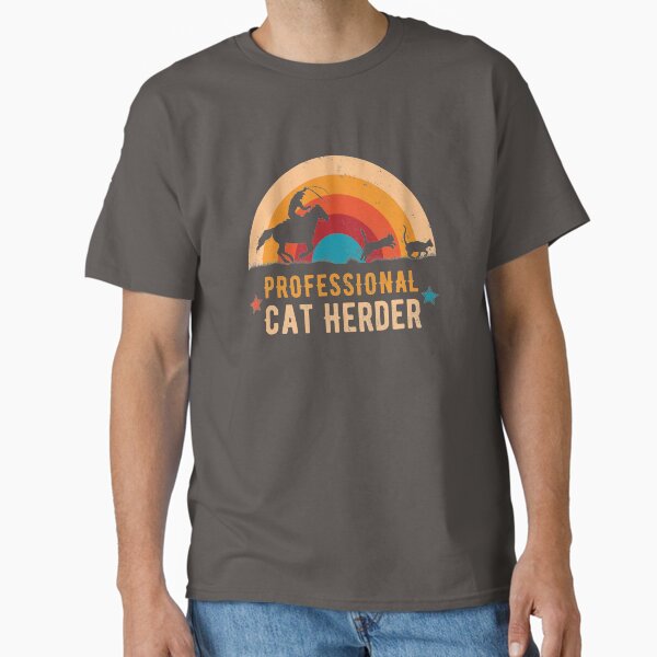 Item preview, Professional Cat Herder into retro sunset designed and sold by rattob.