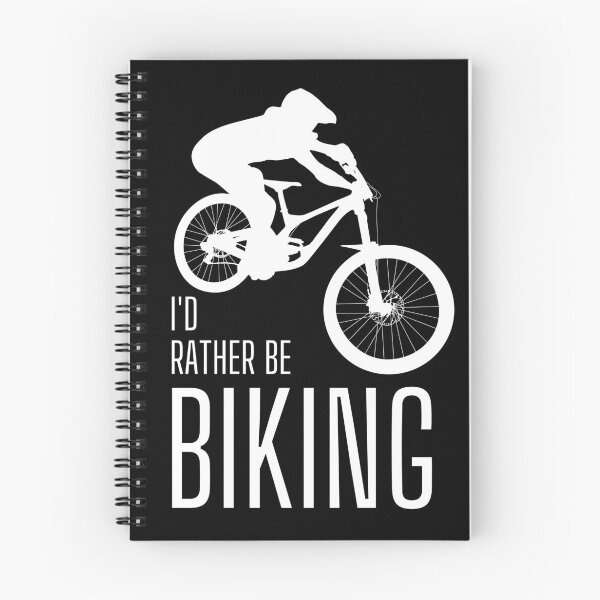 Item preview, I'd rather be biking. MTB. Mountain biker. Downhill. White designed and sold by JellyBeenzz.