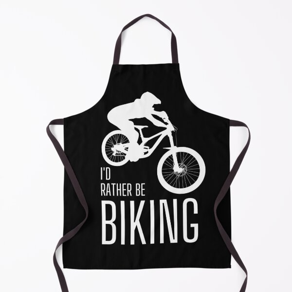 Item preview, I'd rather be biking. MTB. Mountain biker. Downhill. White designed and sold by JellyBeenzz.