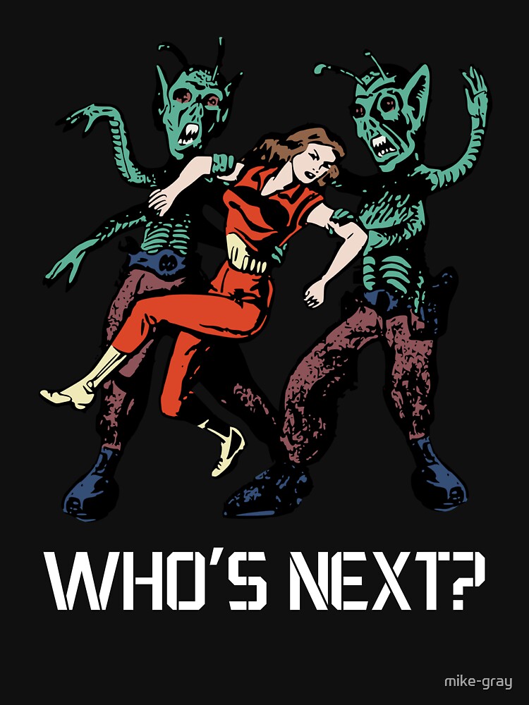 Who's Next? Creepy Comic Space Alien Abduction by mike-gray