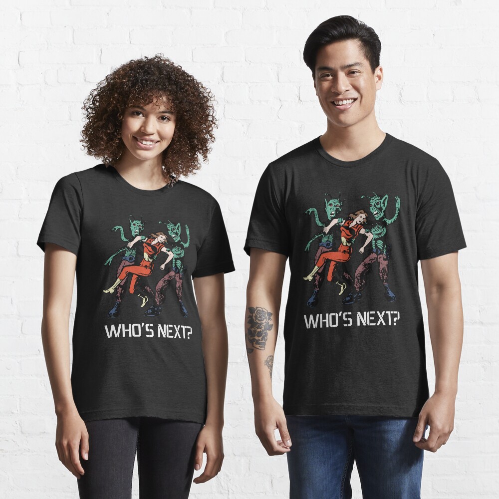 Who's Next? Creepy Comic Space Alien Abduction Essential T-Shirt