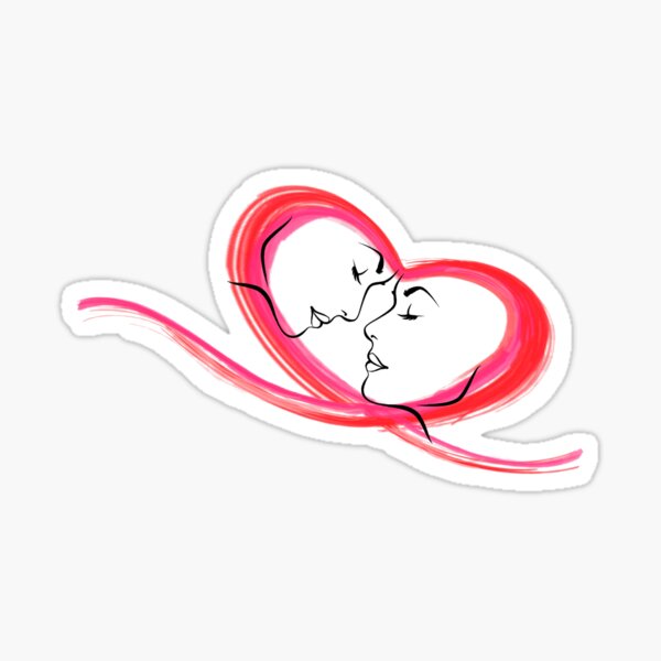 Romantic Charming Image for Loving Singles and Couples Sticker