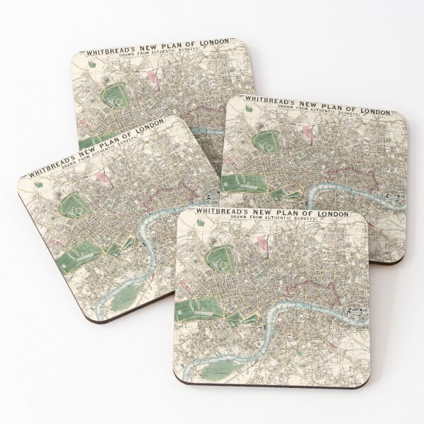 Item preview,  Whitbread's new plan of London, by J. Whitbread, 1853 designed and sold by vintagemapstore.